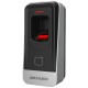 Hikvision - DS-K1201AMF - Комбиниран Slave Биометричен Четец за Пръстови Отпечатъци и Безконтактен Четец за Mifare 13.56 MHz Карти за Външен Монтаж, RS-485