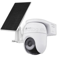 Ezviz - CS-CB8C/SP - 4 MP 4G Безжична Управляема Мрежова IP Камера с Осветление до 15 м, 15 к/с @ 2K+, Обектив 4 мм, Микрофон, Говорител, Вградени Алармена Светлина и Сирена, AOV, Wi-Fi 6, LTE, Вградена Батерия и Соларен Панел