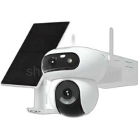 Ezviz - CS-HB90X/SP - 4 MP 4G Безжична Управляема Мрежова IP Камера с Два Обектива и Осветление до 35 м, 15 к/с @ 2K+, Обектив 2.8 и 6 мм, Микрофон, Говорител, Вградени Алармена Светлина и Сирена, AOV, Wi-Fi 6, LTE, Вградена Батерия и Соларен Панел