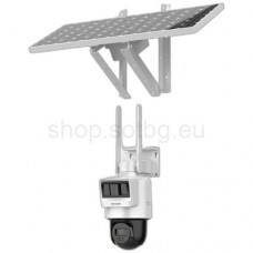 4G управляема (PT) камера Hikvision DS-2DE2C400IWG-K/4G/C05S10 Hikvision - DS-2DE2C400IWG-K/4G/C05S10 - 4 MP Автономна 4G Мрежова IP Камера с Осветление до 30 м, 12.5 к/с @ 4 MP, Обектив 2.8 мм, Микрофон, Говорител, Вградена Батерия и Соларен Панел, PIR Детектор + Радар, Powered by DarkFighter, LTE