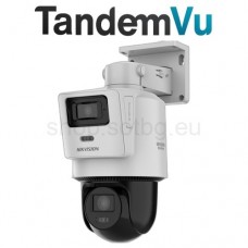 Hikvision - DS-2SE2C400MWG-E/14 - 4 + 4 MP TandemVu Двойна Управляема (PT) Мрежова IP Камера с Хибридно Осветление до 30 м, 25 к/с @ 4 MP, Обективи 2.8 и 8 мм, Микрофон, Говорител, MD