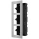 Hikvision - DS-KD-ACF3/S - Тройна Модулна Рамка за Вграждане от Неръждаема Стомана Hikvision - DS-KD-ACF3/S - Тройна Модулна Рамка за Вграждане от Неръждаема Стомана